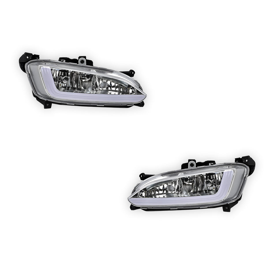 Hyundai Santa Fe IX45 (2013 - 2015) LED DRL Bumper Fog Lights LH + RH