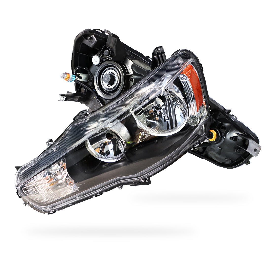 Mitsubishi Lancer CF (2015 - 2017) Clear / Black Halogen OEM Style Headlights LH + RH