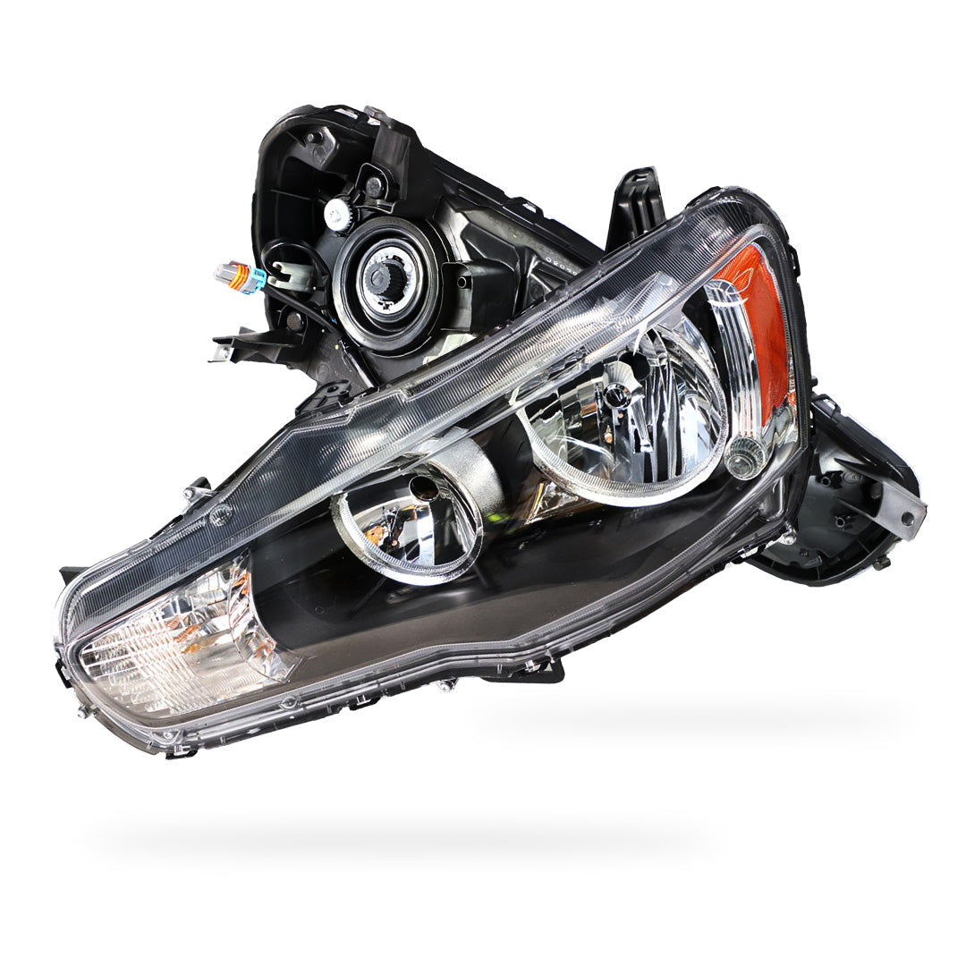 Mitsubishi Lancer CJ (2007 - 2015) Clear / Black Halogen OEM Style Headlights LH + RH
