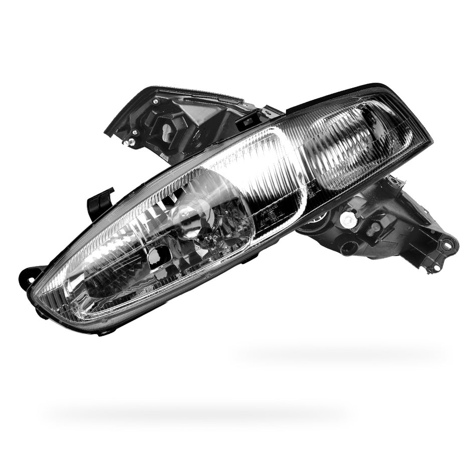 Mitsubishi Lancer CE (2001 - 2003) Clear / Black OEM Style Headlights LH + RH