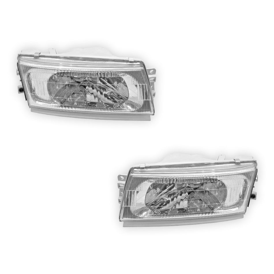 Mitsubishi Lancer CE (1999 - 2003) Clear / Chrome OEM Style Headlights LH + RH