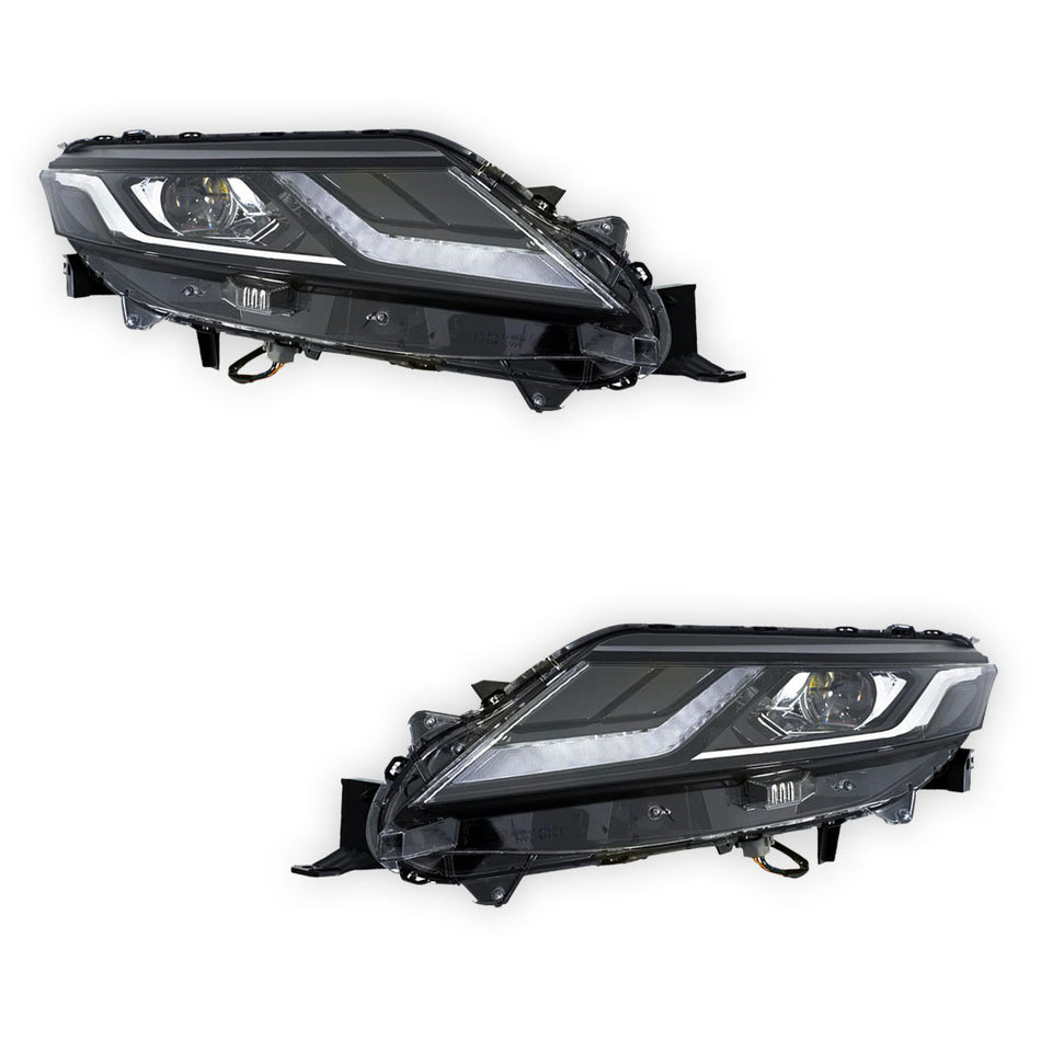 Mitsubishi Triton MR (2018 - 2023) Genuine Black / Clear Inner LED Bar Headlights LH + RH