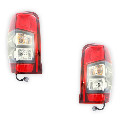 Mitsubishi Triton MR (2018 - 2023) Genuine Red / Clear Halogen Tail Lights LH + RH