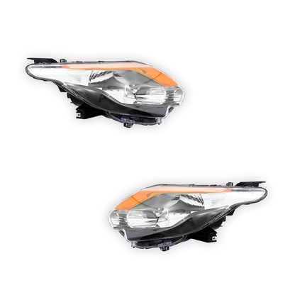 Mitsubishi Triton MQ (2015 - 2018) Amber / Black Halogen OEM Style Headlights LH + RH