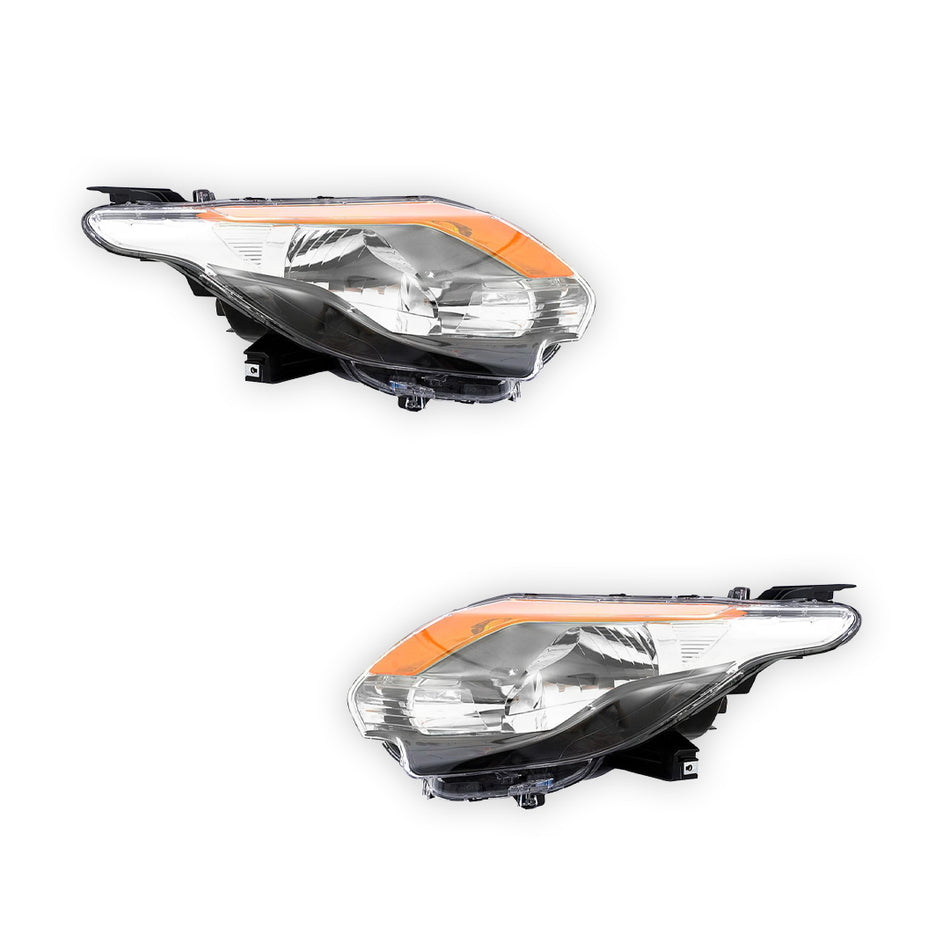 Mitsubishi Triton MQ (2015 - 2018) Amber / Black Halogen OEM Style Headlights LH + RH