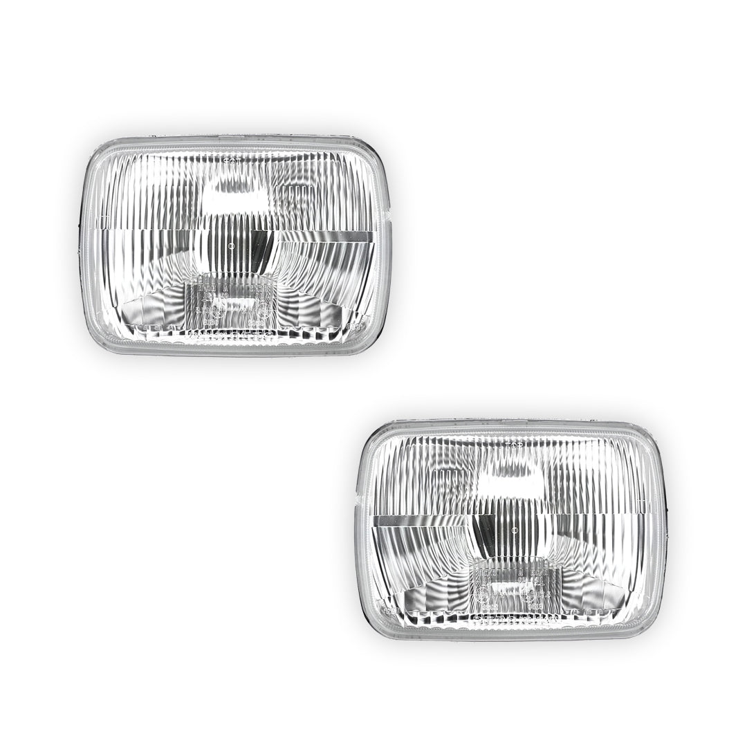 Nissan 180SX S13 Series 2 (1991 - 1994) Chrome Plastic OEM Style Headlights LH + RH