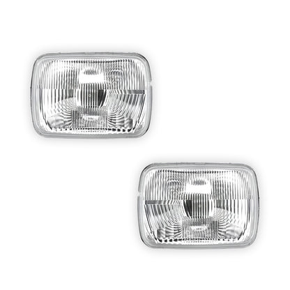 Nissan 180SX S13 Series 2 (1991 - 1994) Chrome Plastic OEM Style Headlights LH + RH