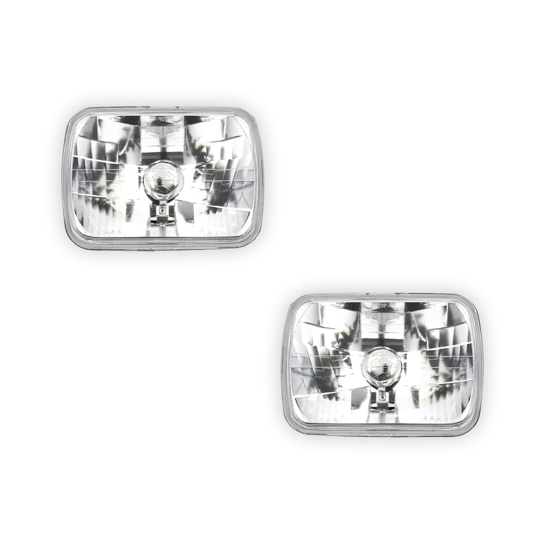 Nissan 180SX S13 Series 1 (1989 - 1990) Chrome Glass OEM Style Headlights LH + RH