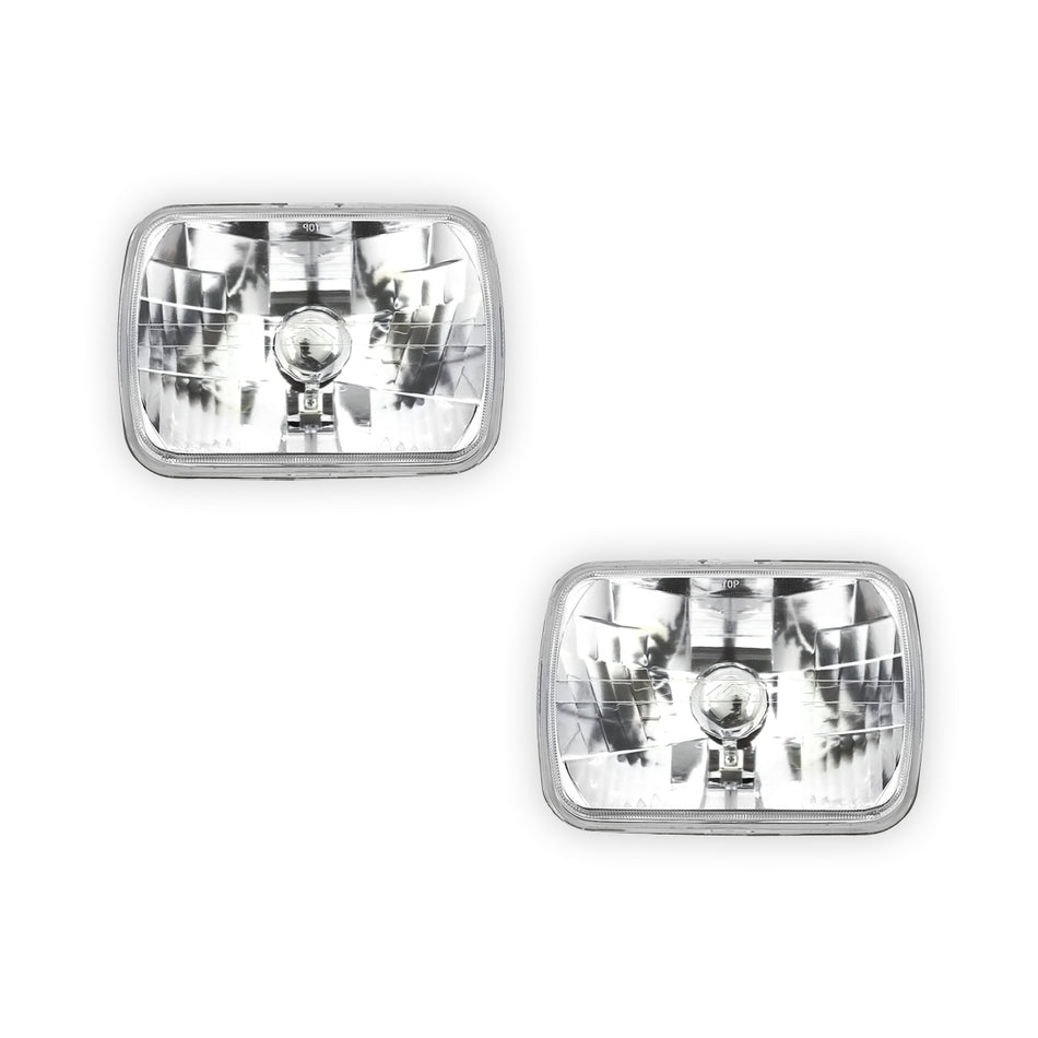 Nissan 180SX S13 Series 1 (1989 - 1990) Chrome Glass OEM Style Headlights LH + RH