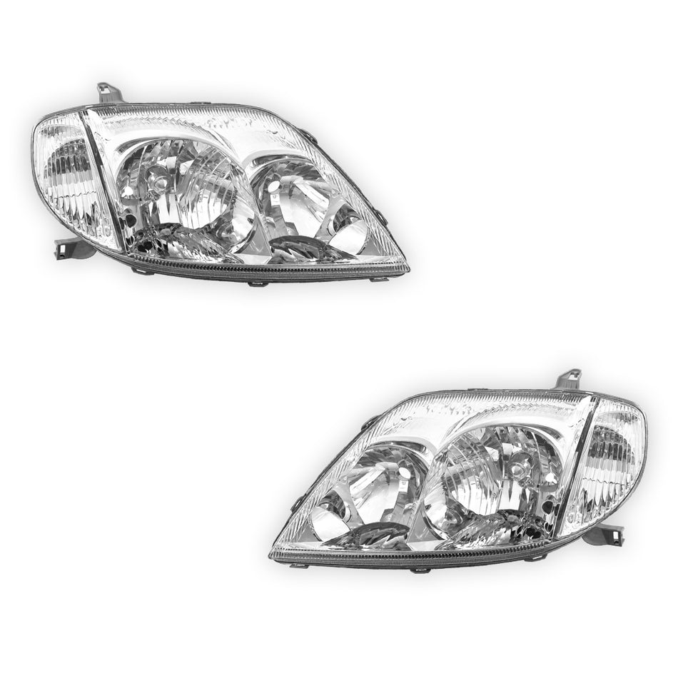 Toyota Corolla ZE122 (2000 - 2004) OEM Style Headlights LH + RH
