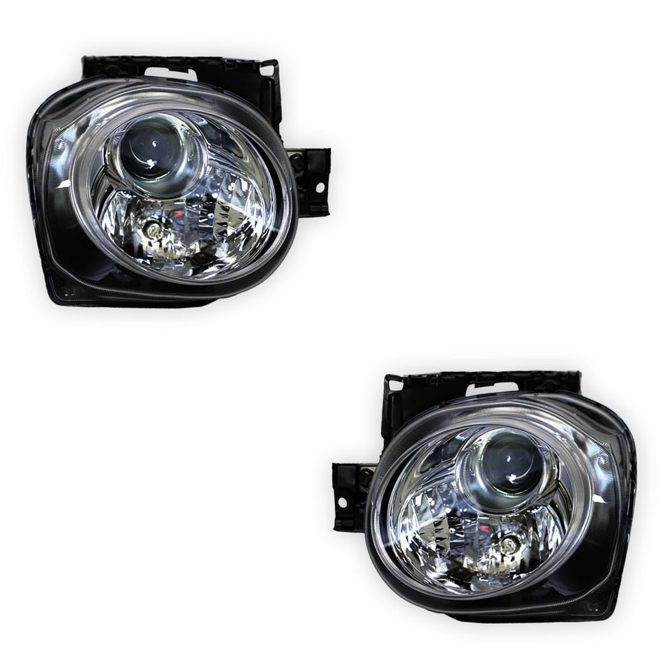 Nissan Juke F15 (2014 - 2020) Genuine Sealed Clear / Chrome Halogen Projector Headlights LH + RH