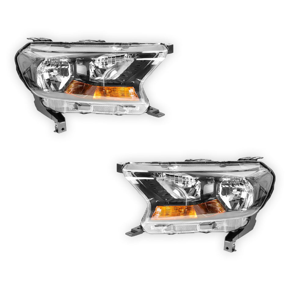 Ford Everest UA (2015 - 2018) Genuine Black Ambiente Headlights LH + RH