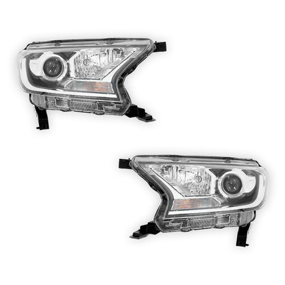 Ford Everest UA (2015 - 2018) Genuine Chrome Headlights LH + RH