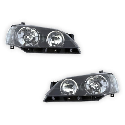 Ford Falcon BA Series 1 & 2 (2002 - 2005) Black OEM Style Headlights LH + RH