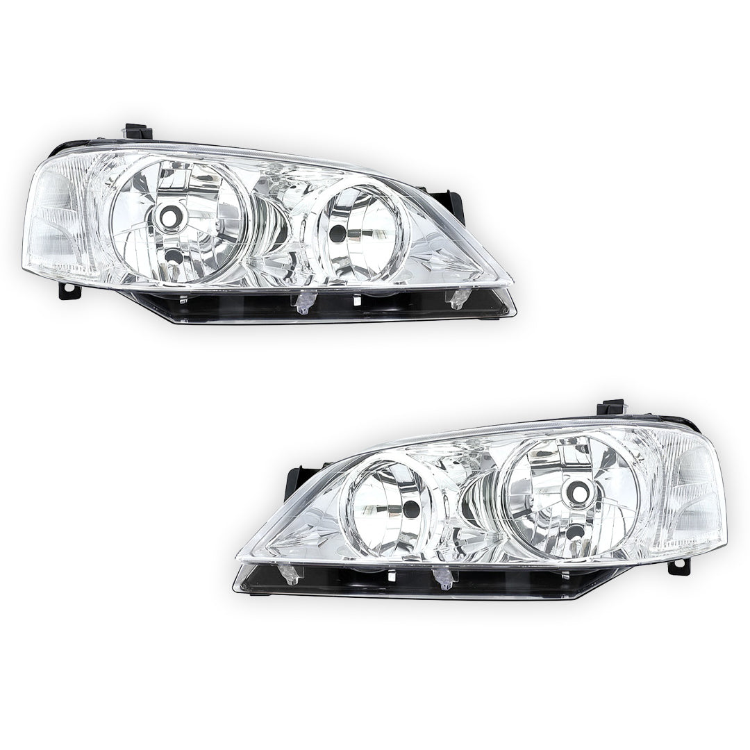 Ford Falcon BA Series 1 & 2 (2002 - 2005) Chrome OEM Style Headlights LH + RH
