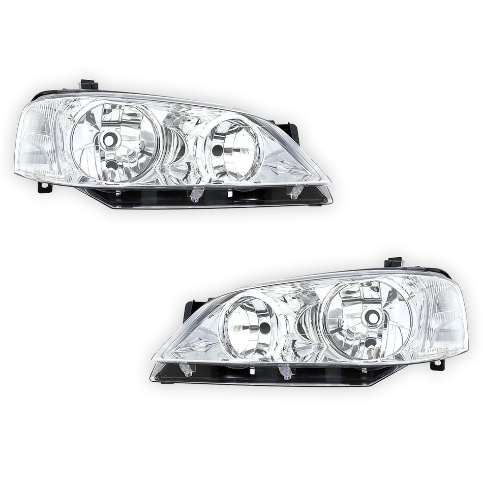 Ford Falcon BA (2002 - 2003) Chrome OEM Style Headlights LH + RH
