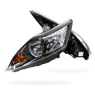 Ford Focus LV (2009 - 2011) Black OEM Style Headlights LH + RH