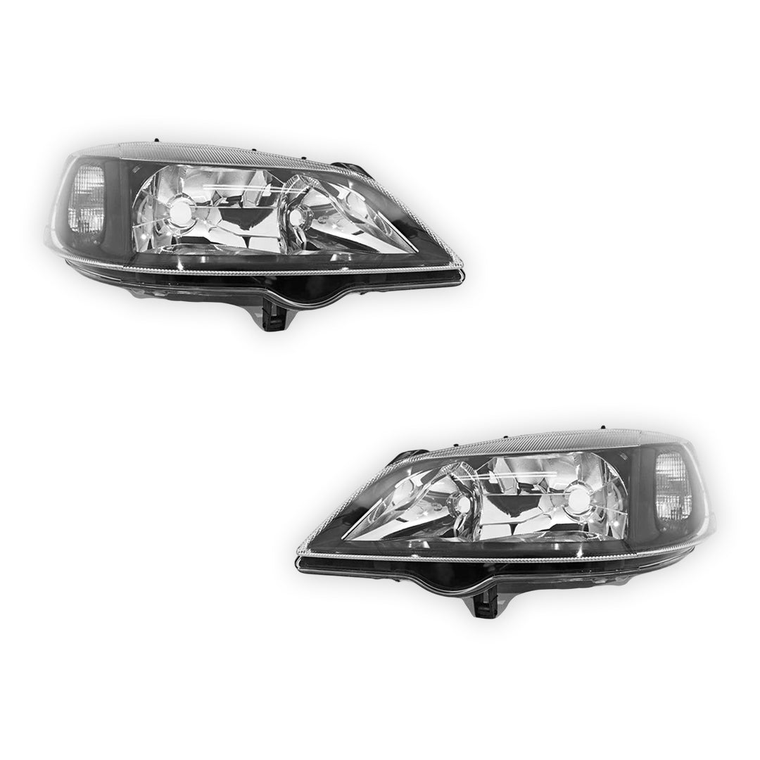 Holden Astra TS (1998 - 2005) Black OEM Style Headlights LH + RH