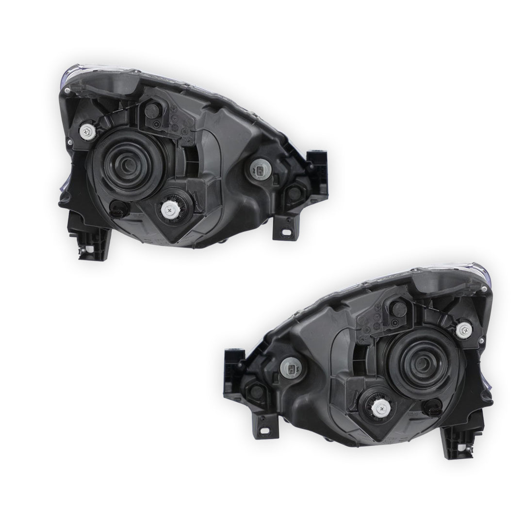 Nissan Micra K13 (2015 - 2016) Black Halogen OEM Style Headlights LH + RH