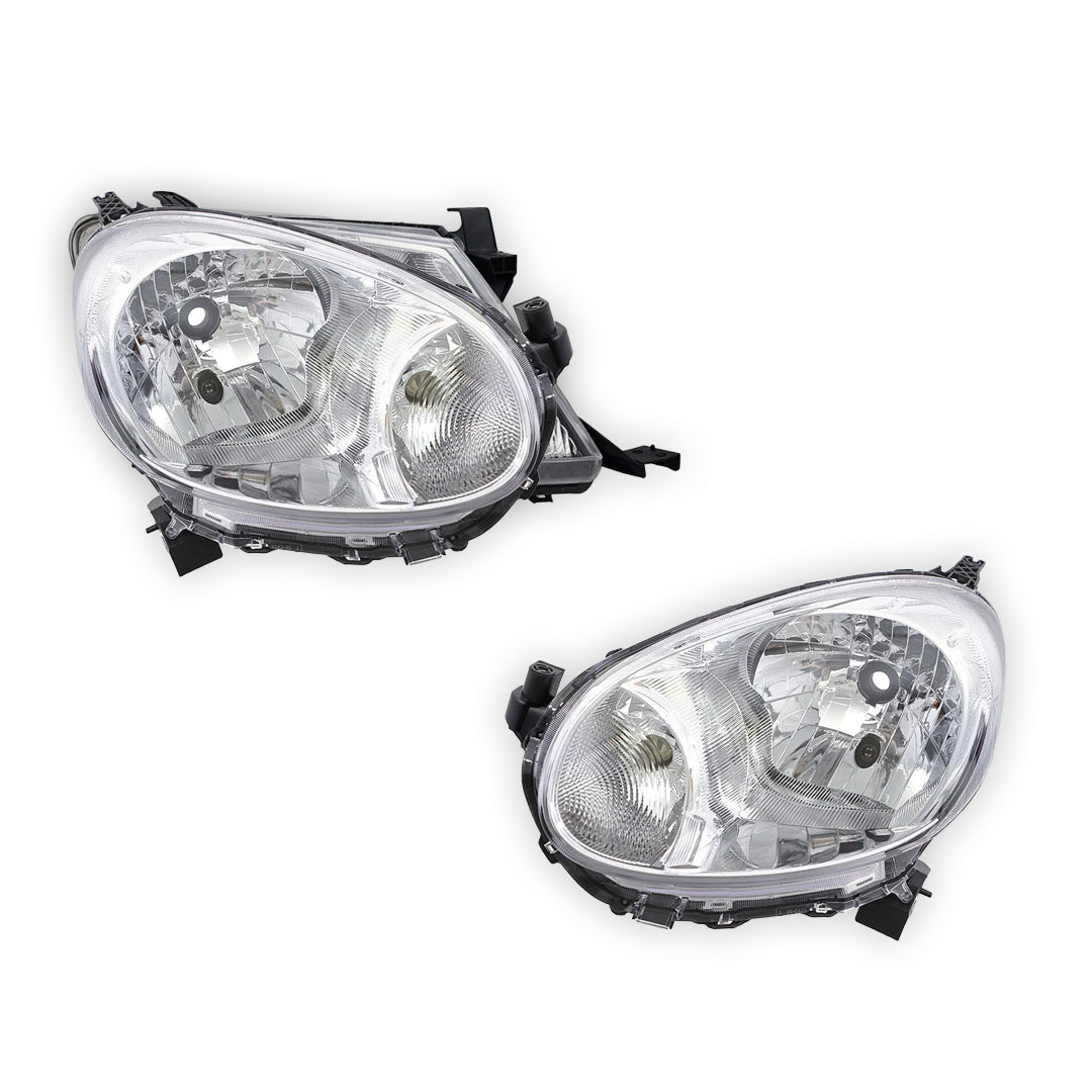 Nissan Micra K13 (2010 - 2015) Clear / Black Xenon OEM Style Headlights LH + RH