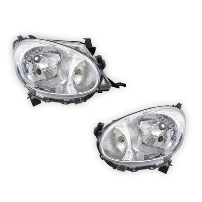 Nissan Micra K13 (2010 - 2015) Clear / Black Xenon OEM Style Headlights LH + RH