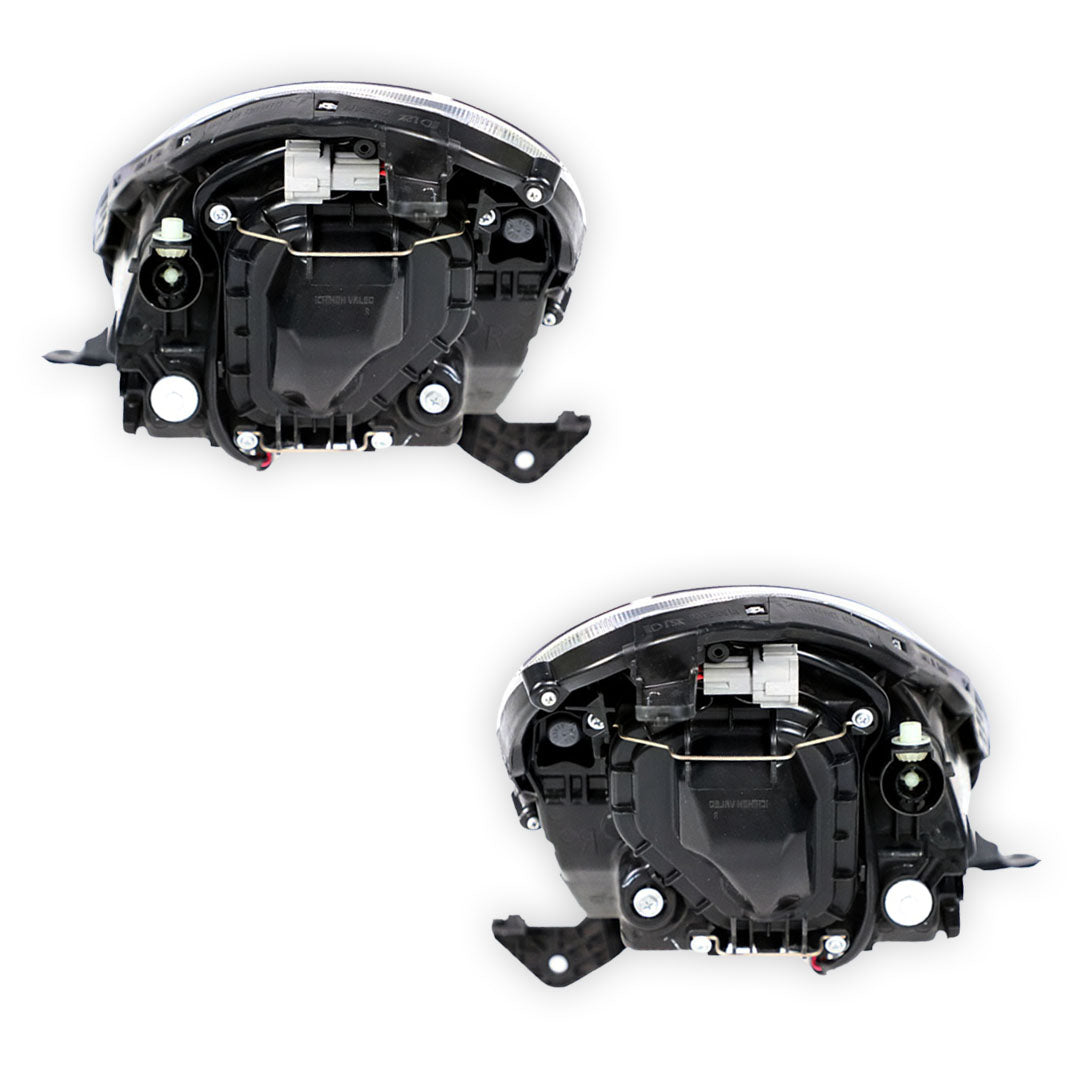 Nissan Micra K13 (2007 - 2010) Genuine Clear / Chrome Halogen Headlights LH + RH