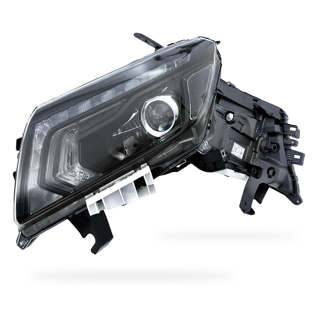 Nissan Navara D23 NP300 (2019 - 2025) Clear / Chrome LED Electric OEM Style Headlights LH + RH