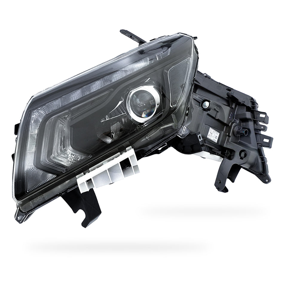 Nissan Navara D23 NP300 (2019 - 2025) Clear / Chrome LED Electric OEM Style Headlights LH + RH