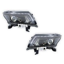 Nissan Navara D23 NP300 (2019 - 2025) Clear / Chrome LED Electric OEM Style Headlights LH + RH