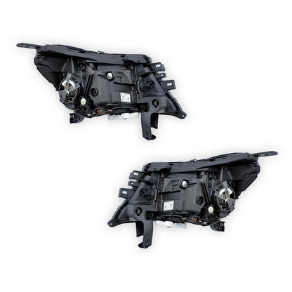 Nissan Navara D23 NP300 (2019 - 2025) Clear / Chrome LED Electric OEM Style Headlights LH + RH