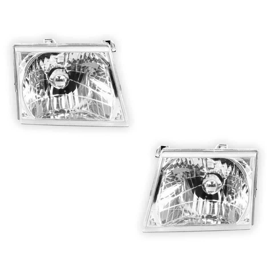 Ford Courier PG / PH (2002 - 2006) Clear Halogen OEM Style Headlights LH + RH