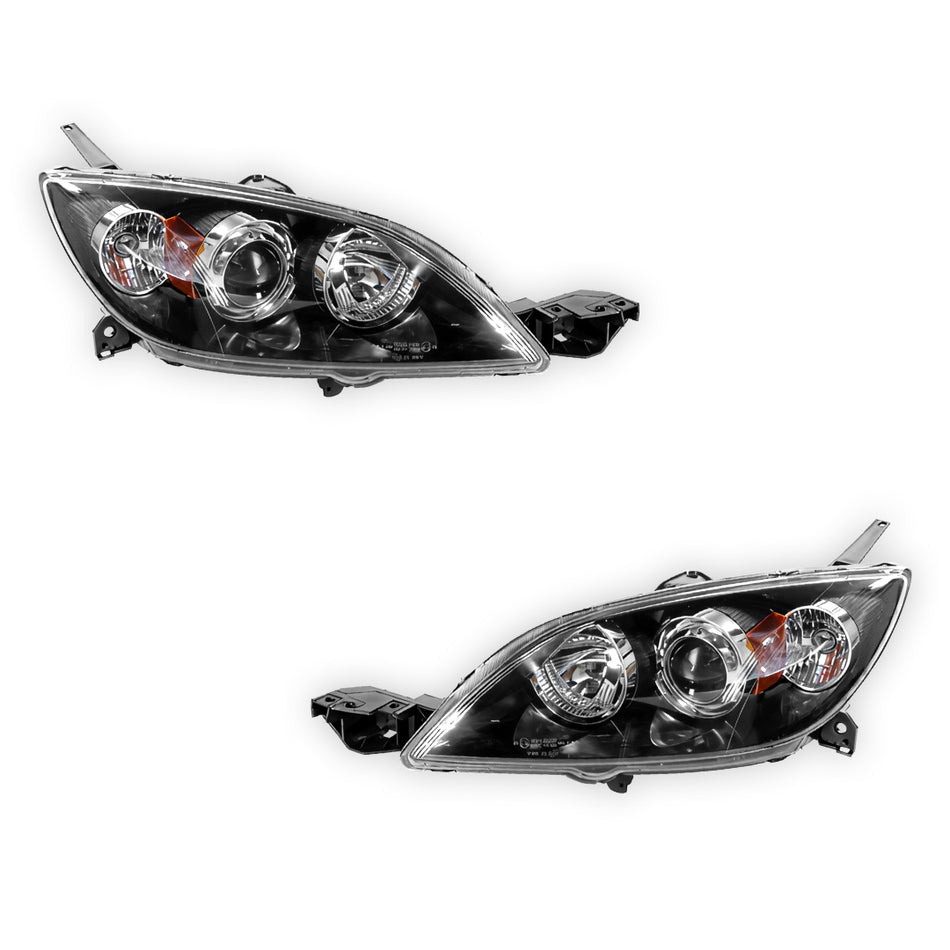 Mazda 3 BK Series 2 (2004 - 2009) OEM Style Headlights LH + RH
