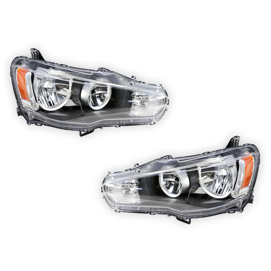 Mitsubishi Lancer CJ (2012 - 2015) OEM Non Xenon Style Headlights LH + RH