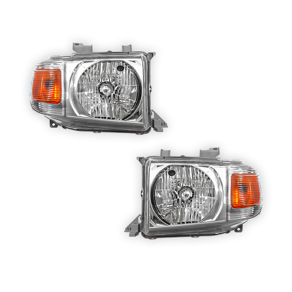 Toyota LandCruiser 70 Series (2016 - 2023) OEM Style Headlights LH + RH