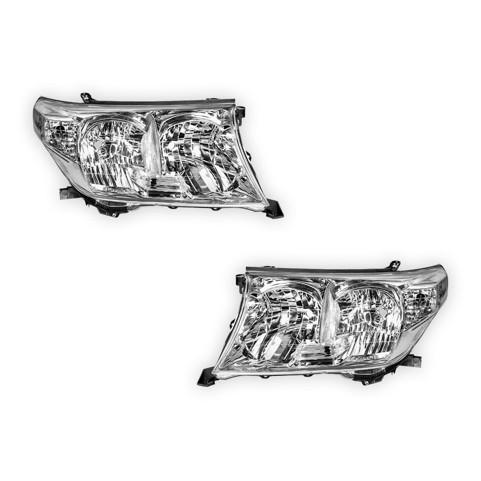 Toyota LandCruiser 200 Series Series 2 (2012 - 2015) OEM Style Non LED Projector Headlights LH + RH