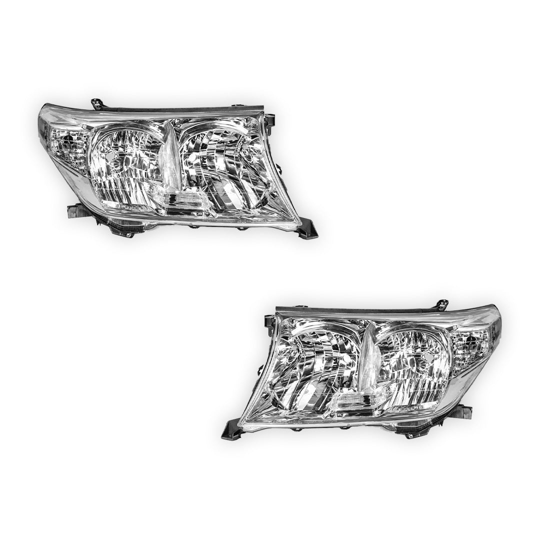 Toyota LandCruiser 200 Series (2012 - 2021) OEM Style Non-LED Non-Projector Headlights LH + RH