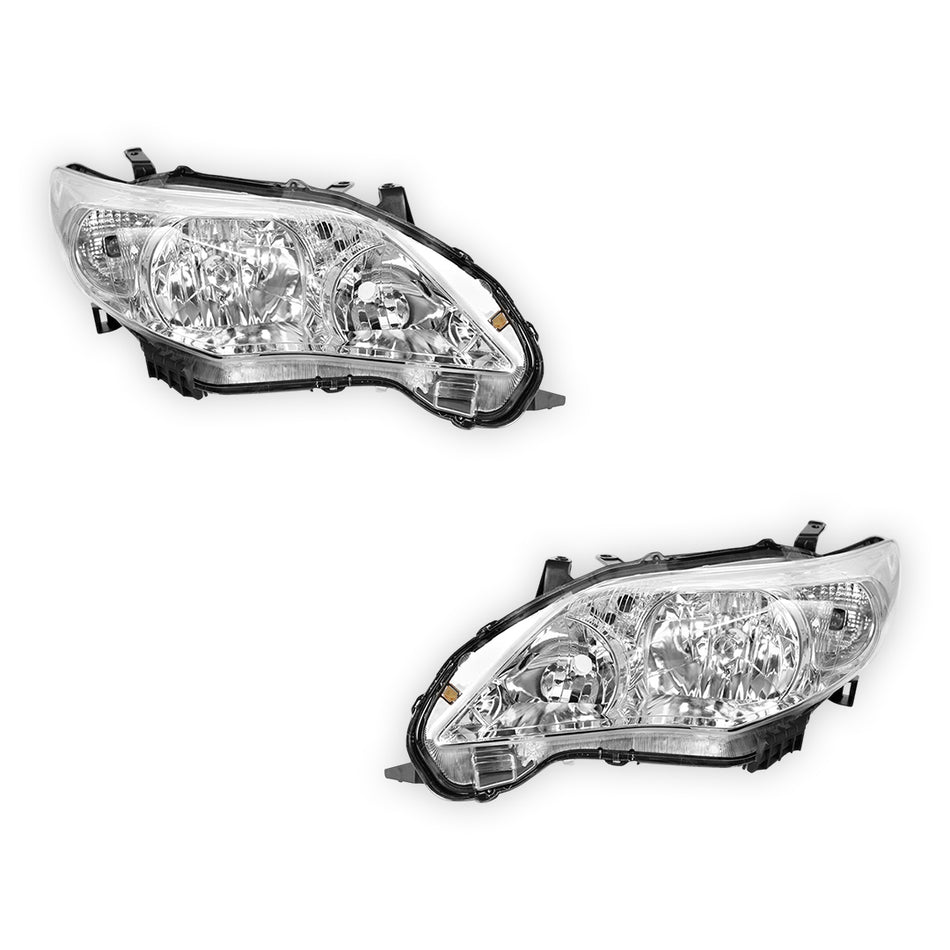 Toyota Corolla ZRE152 / ZRE153 (2010 - 2013) OEM Style Non Xenon Headlights LH + RH