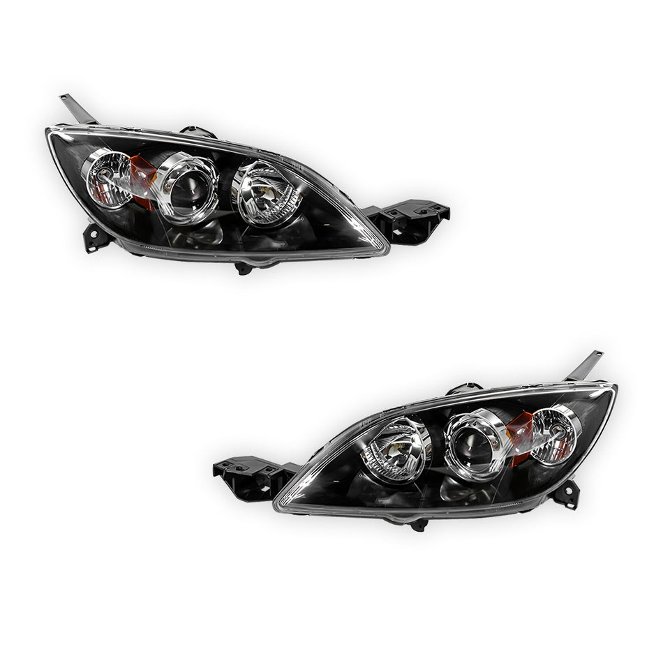 Mazda 3 BK Series 2 (2004 - 2009) OEM Style Headlights LH + RH