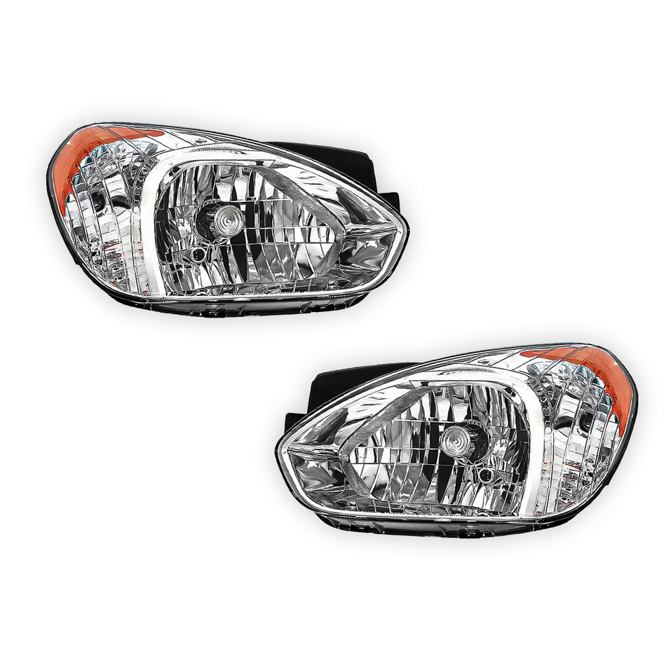 Hyundai Accent LC / MC (2005 - 2009) OEM Style Headlights LH + RH