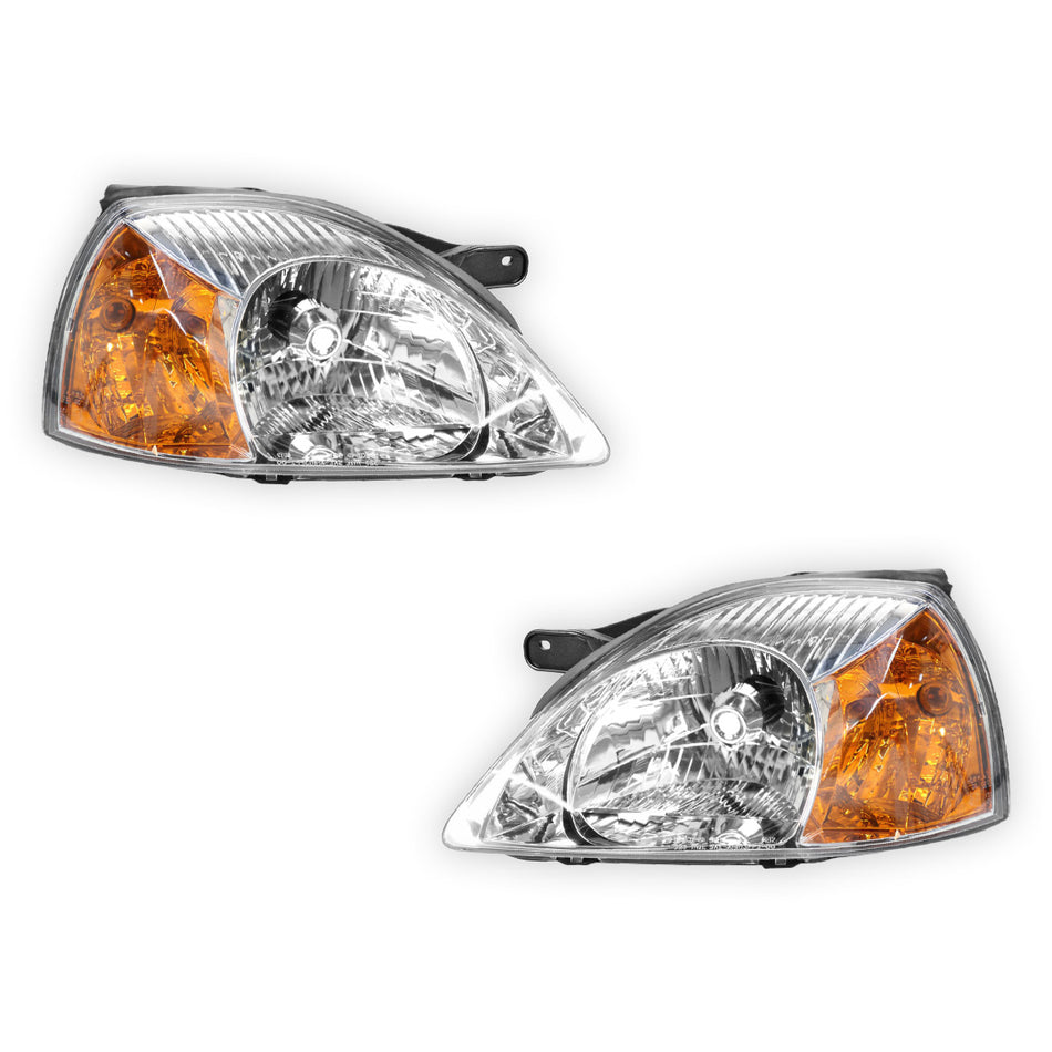 Kia Rio DC (2002 - 2005) OEM Style Headlights LH + RH