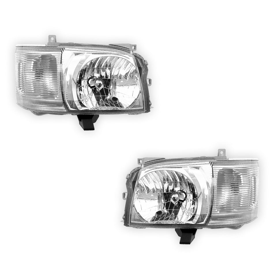 Toyota HiAce High Roof SLWB Van (2005 - 2010) OEM Style Headlights LH + RH