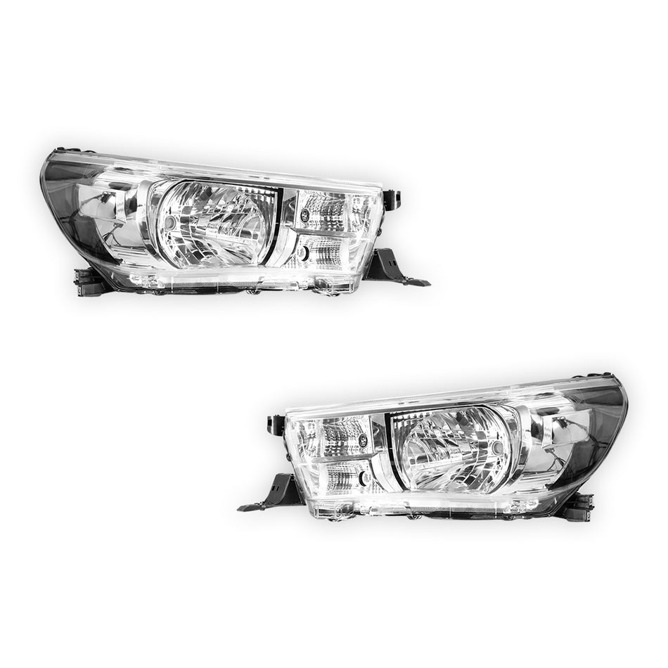 Toyota HiLux N80 (2015 - 2018) OEM Style Headlights LH + RH
