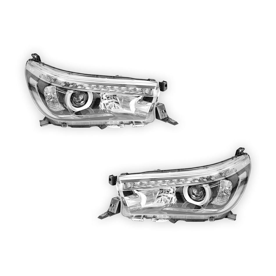 Toyota HiLux N80 (2015 - 2018) OEM Style LED Headlights LH + RH
