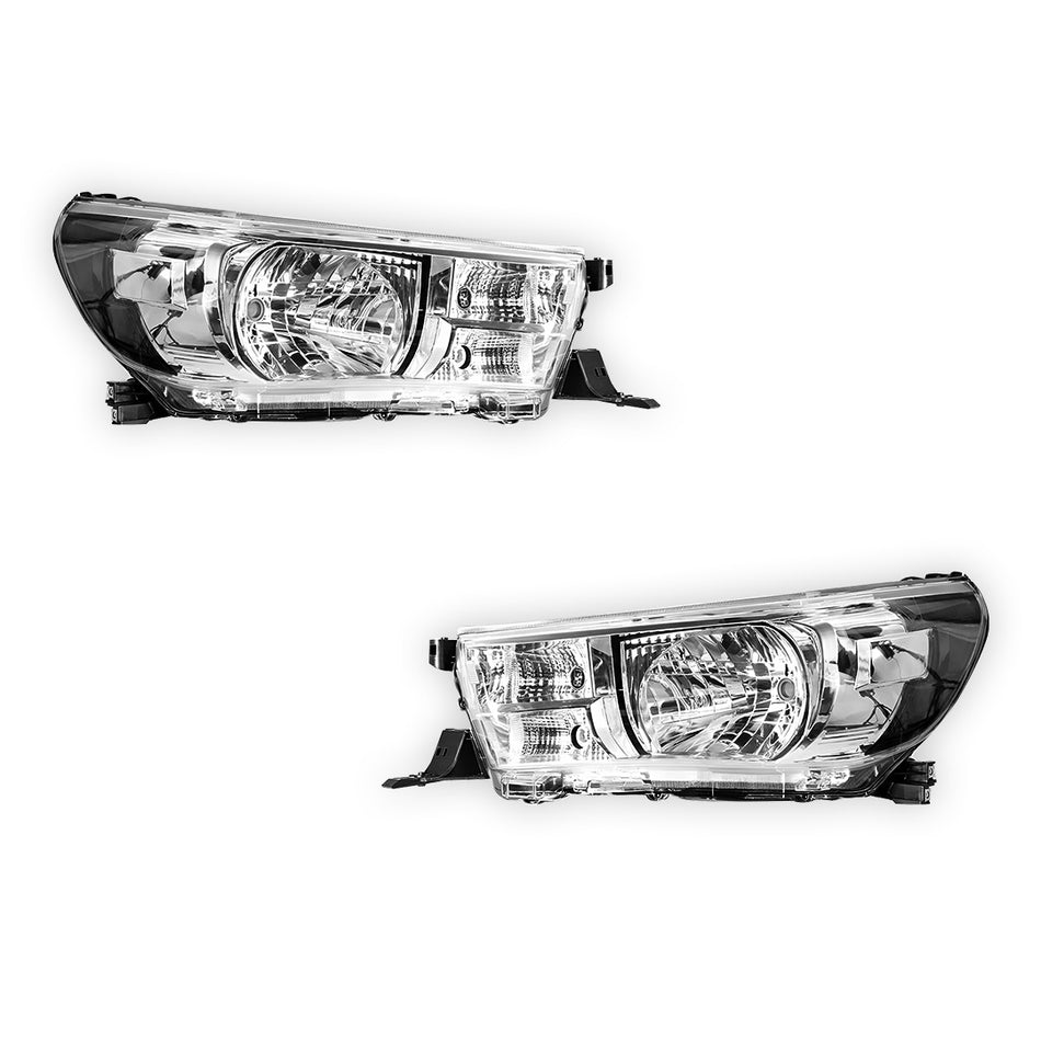 Toyota HiLux N80 (2015 - 2019) OEM Style Headlights LH + RH