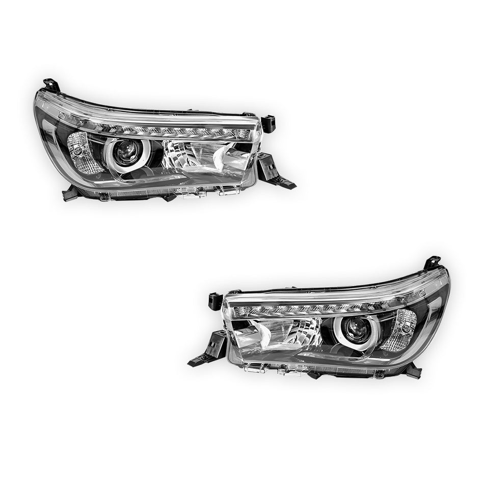 Toyota HiLux N80 (2015 - 2019) OEM Style LED Headlights LH + RH