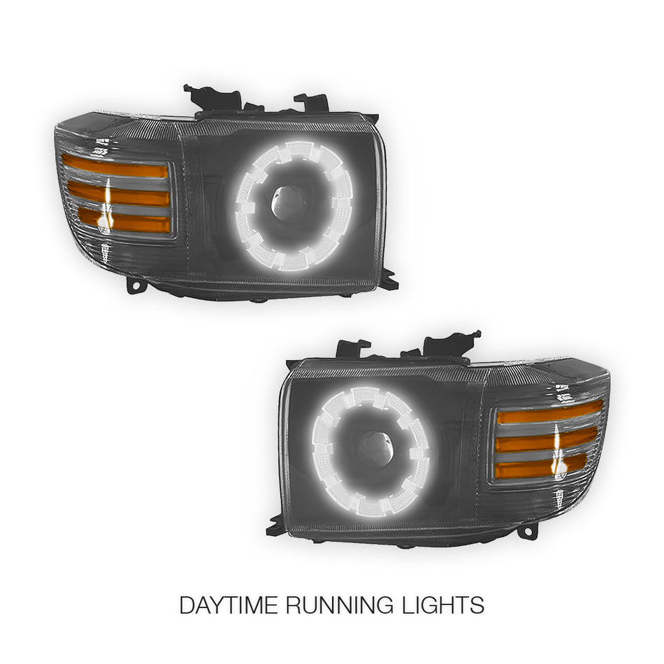 Toyota LandCruiser VDJ70 / 76 / 78 / 79 Series (2007 - 2025) Smoked LED Headlights LH + RH