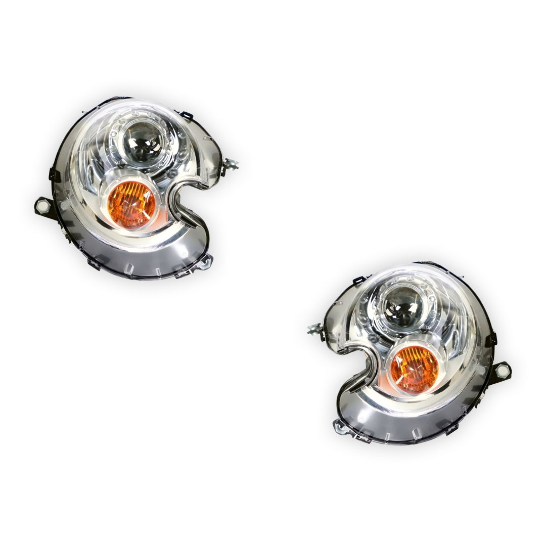 Mini Cooper R57 (2009 - 2014) OEM Style Chrome Xenon Headlights LH + RH