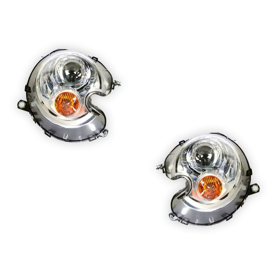 BMW  Cooper R57 (2009 - 2014) OEM Style Chrome Xenon Headlights LH + RH