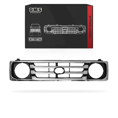 Toyota LandCruiser 78 / 79 Series (1999 - 2007) Black and Chrome Grille