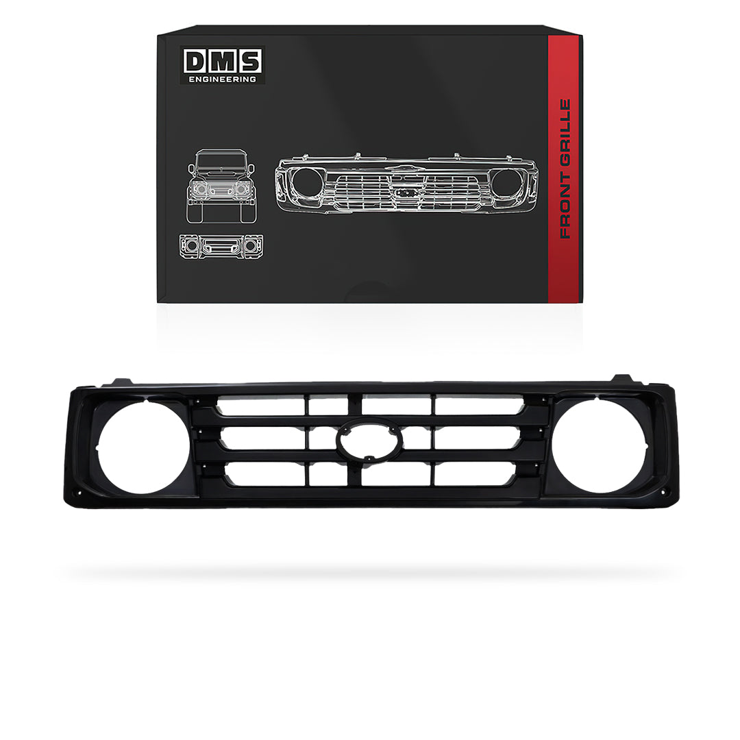 Toyota LandCruiser 78 / 79 Series (1999 - 2007) Black and Chrome Grille